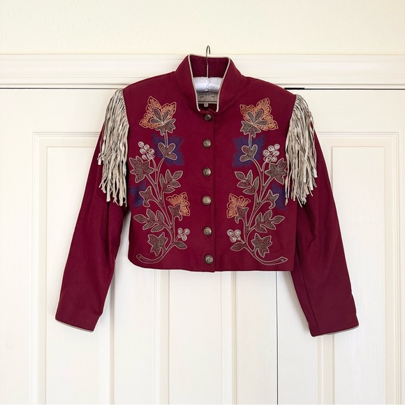 Double D Ranch wear Embroidered Fringe Jacket
